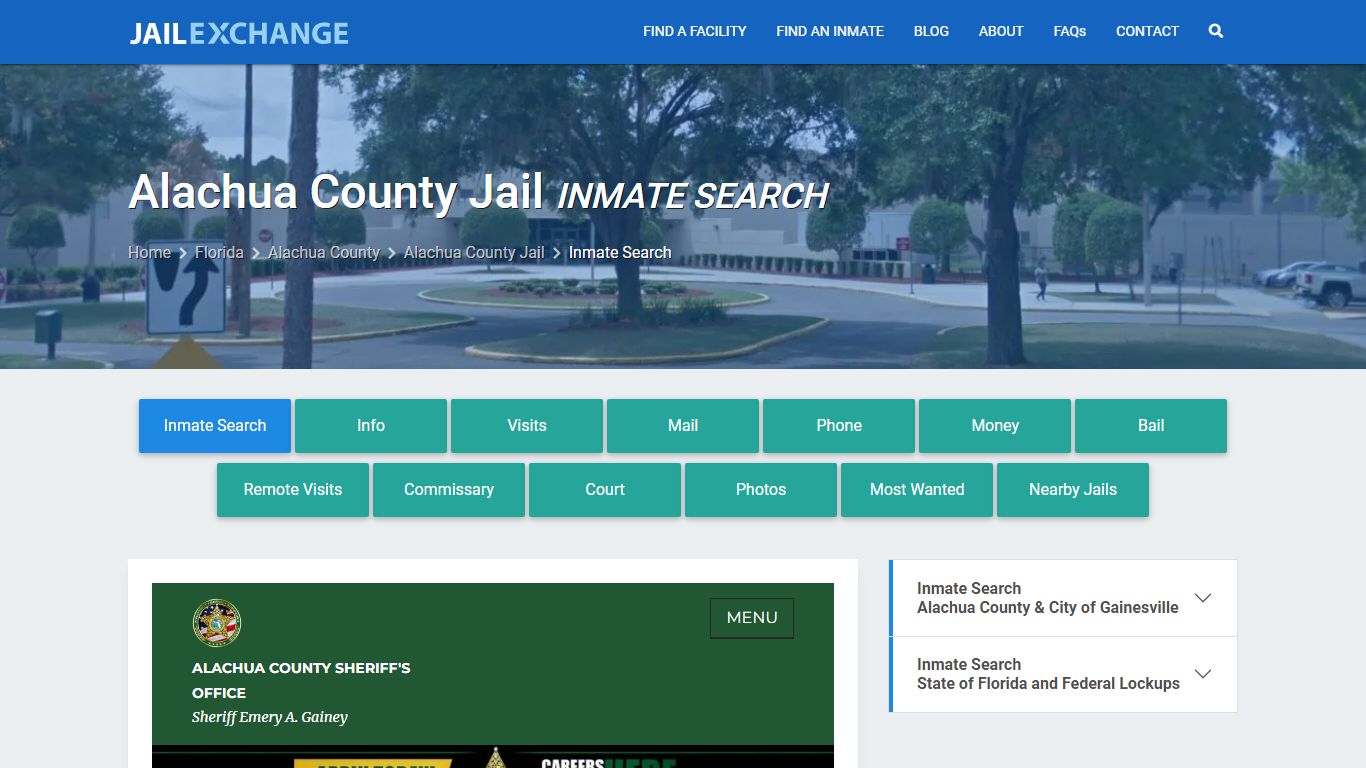 Alachua County Jail Inmate Search - Jail Exchange